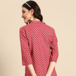 Red Floral Printed Kurti